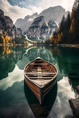 Fototapeten a boat on a lake © ion