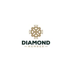 diamond logo design premium vector