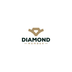 diamond logo design premium vector