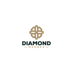 Fototapeta premium diamond logo design premium vector