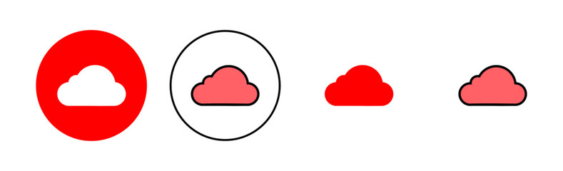 Cloud icon set illustration. cloud sign and symbol