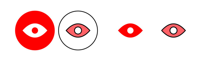 Eye icon set illustration. Eye sign and symbol. Look and Vision icon.