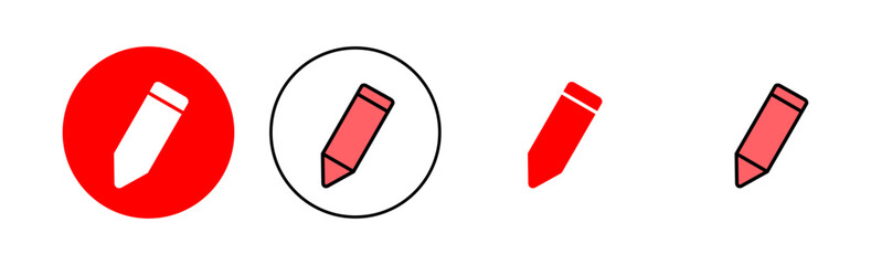 Pencil icon set illustration. pen sign and symbol. edit icon vector