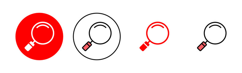 Search icon set illustration. search magnifying glass sign and symbol