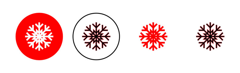 Snow icon set illustration. snowflake sign and symbol