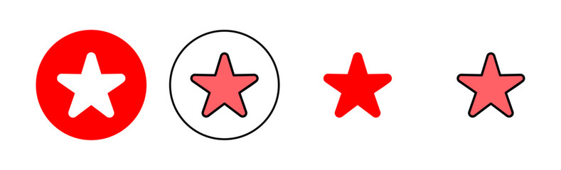 Star Icon set illustration. rating sign and symbol. favourite star icon