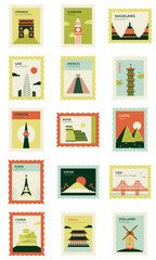 Travel Postage Stamp