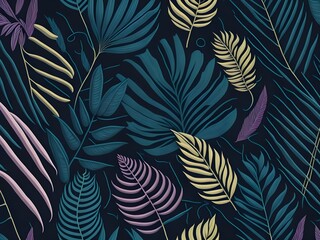 seamless pattern with leaves