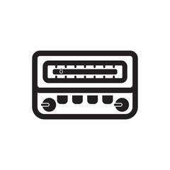 Car radio symbol icon, logo design vector illustration