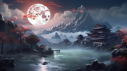 Chinese Style Fantasy Landscape Art