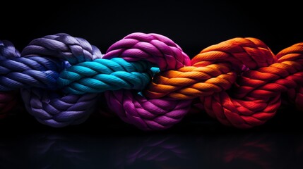 a close up of a rope - obrazy, fototapety, plakaty