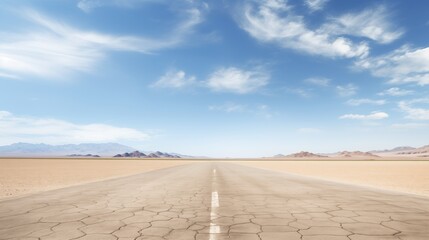 Empty paved road in the desert