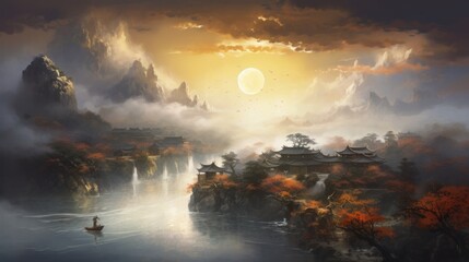 Chinese Style Fantasy Landscape Art