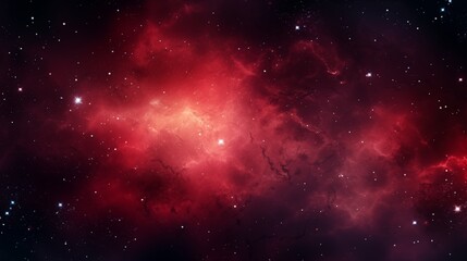 Fototapeta premium Dark red nebula with stars. Space background