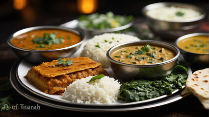 
"Savoring Indian Main Course Delights: A Flavorful Lunch or Dinner Spread"
