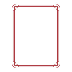 Red border frame