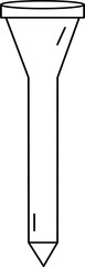 Golf tee Outline Illustration Vector