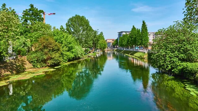 Sile River in Treviso, Veneto, Italy