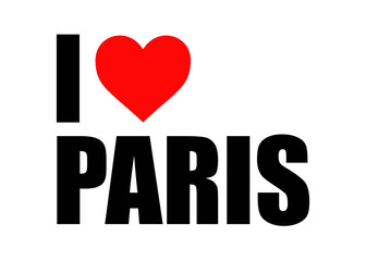 TYPOGRAPHY OF I LOVE PARIS