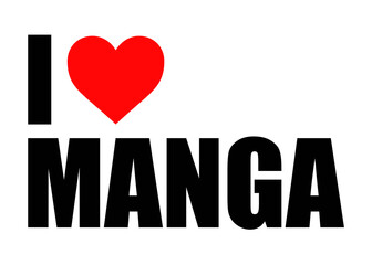 TYPOGRAPHY OF I LOVE MANGA
