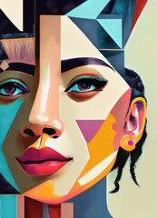 Obraz premium portrait of a woman, cubism style