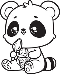 panda cartoon vector © Ragil