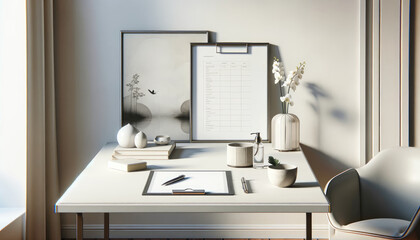 Fototapeta premium Serene Workspace for Psychological Insights