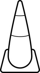 traffic cones Outline Illustration Vector