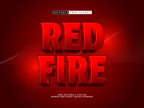 red fire editable text effect style - Powered by Adobe