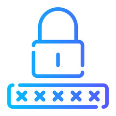 padlock gradient icon