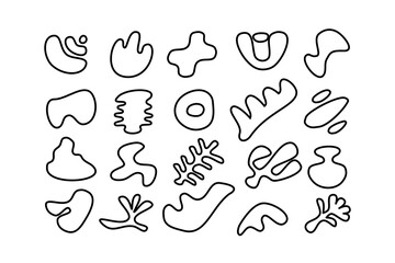 Editable collection of abstract vector shapes. DIY graphic kit to create your own aesthetic art and design. Use on printable product, presentation, infographics, content, publication, packaging, UI
