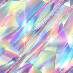 Iridescent rainbow prism light, seamless pattern
