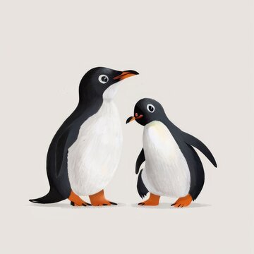 penguin on whute