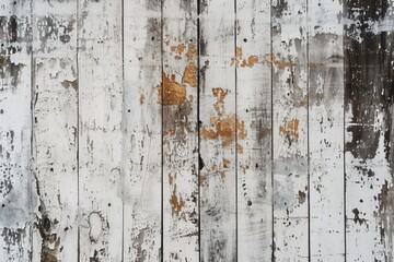 a white wood planks with peeling paint