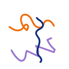 Abstract Squiggly lines vectors