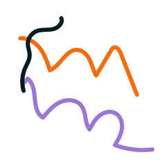 Abstract Squiggly lines vectors