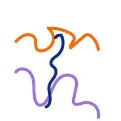 Abstract Squiggly lines vectors