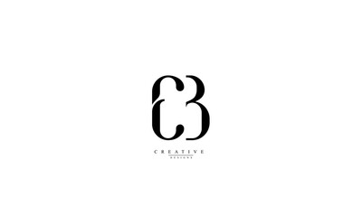 Alphabet letters Initials Monogram logo CB BC C B