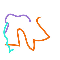 Colourful Abstract Squiggly lines vectors