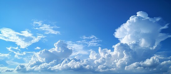 a blue sky with white clouds in it High quality