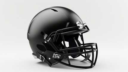 Fototapeta premium American football black helmet. Neural network AI generated art