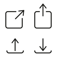 Set of share icon. Vector illustration. EPS 10.