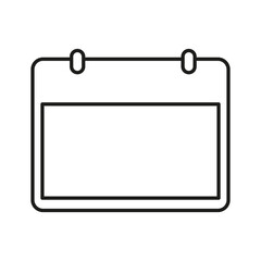 A calendar icon in outline style on a white background