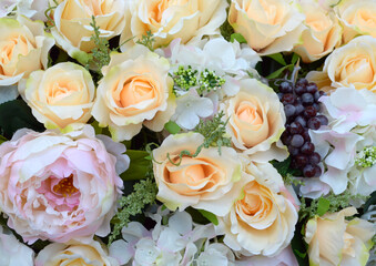 bouquet of beautiful flowers, close up view