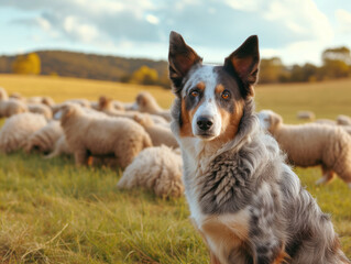 The Dog excels at herding, efficiently managing sheep. This breed demonstrates its exceptional abilities as a diligent and efficient working dog.