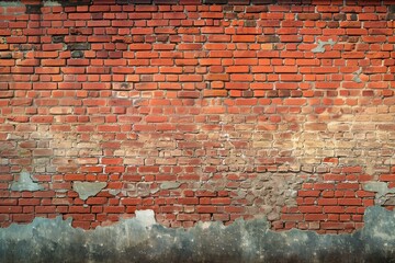 This image illustrates an old brick wall with layers of plaster peeling off, revealing the passage of time and decay