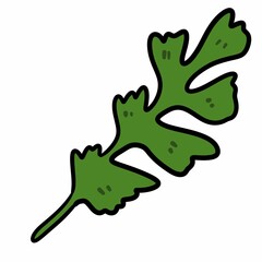 cartoon doodle leaf illustration