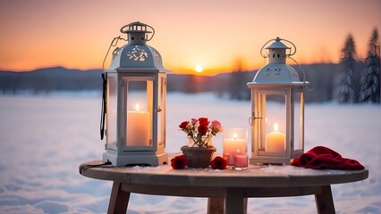 ramadan lantern on the beach