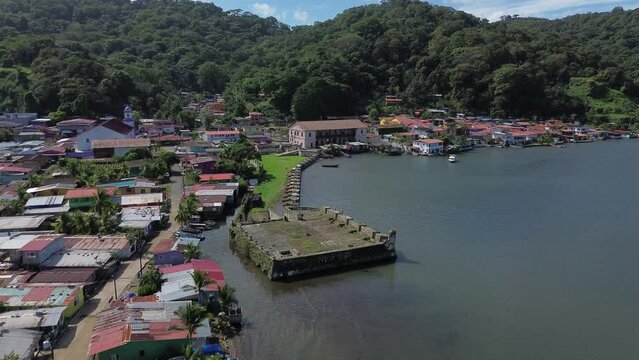 Portobelo Port,  Colon Panama Aerial footage