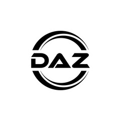 DAZ letter logo design with white background in illustrator, vector logo modern alphabet font overlap style. calligraphy designs for logo, Poster, Invitation, etc.